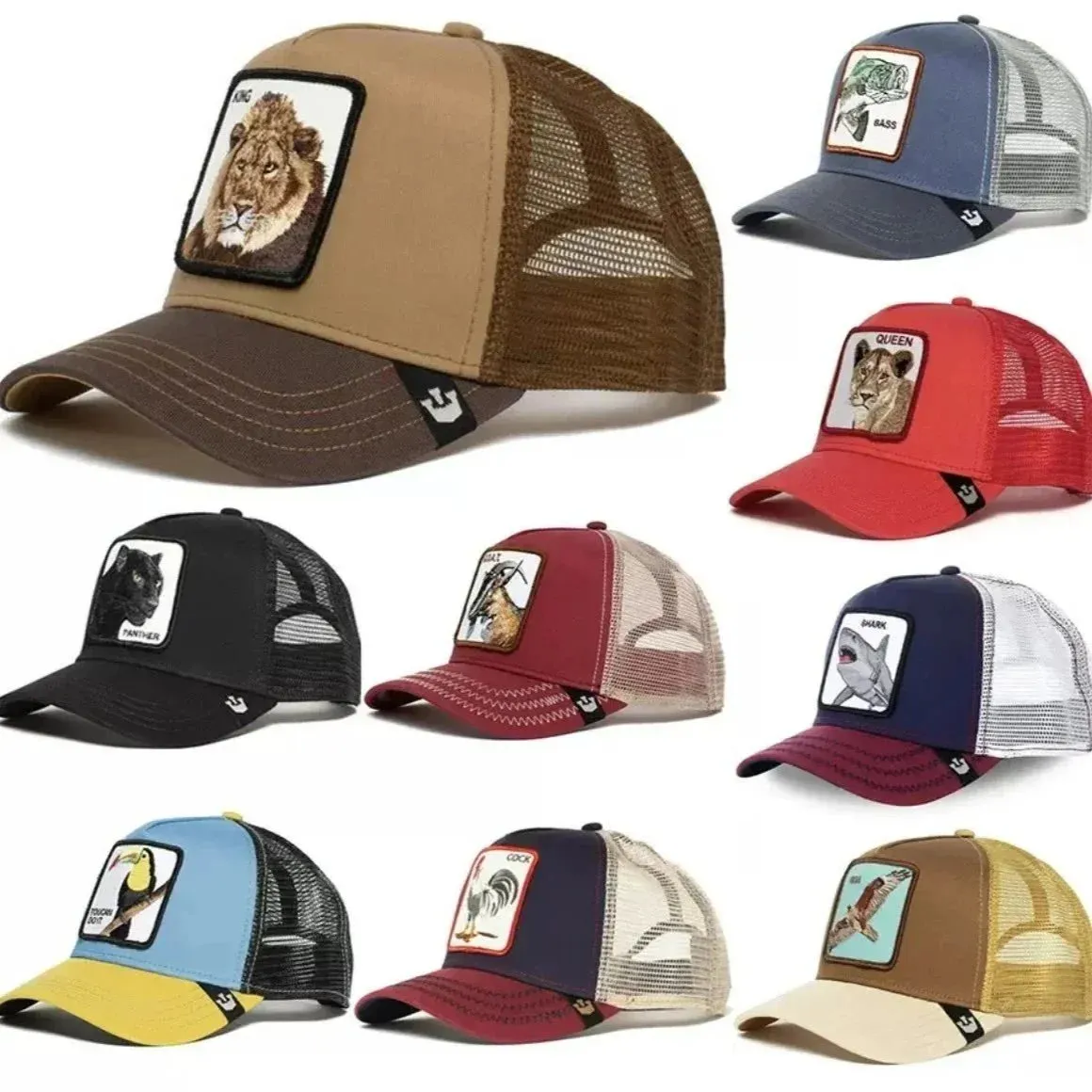 Animal Patch Trucker Hats [40 styles]