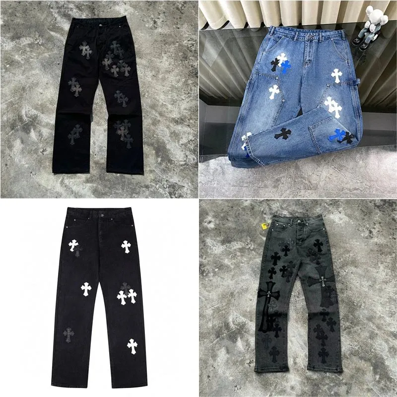 Chrome Hearts Cross Print Jeans [4 styles]