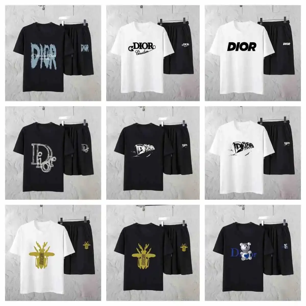 Dior Graphic T-Shirt/Shorts Set [9 styles]