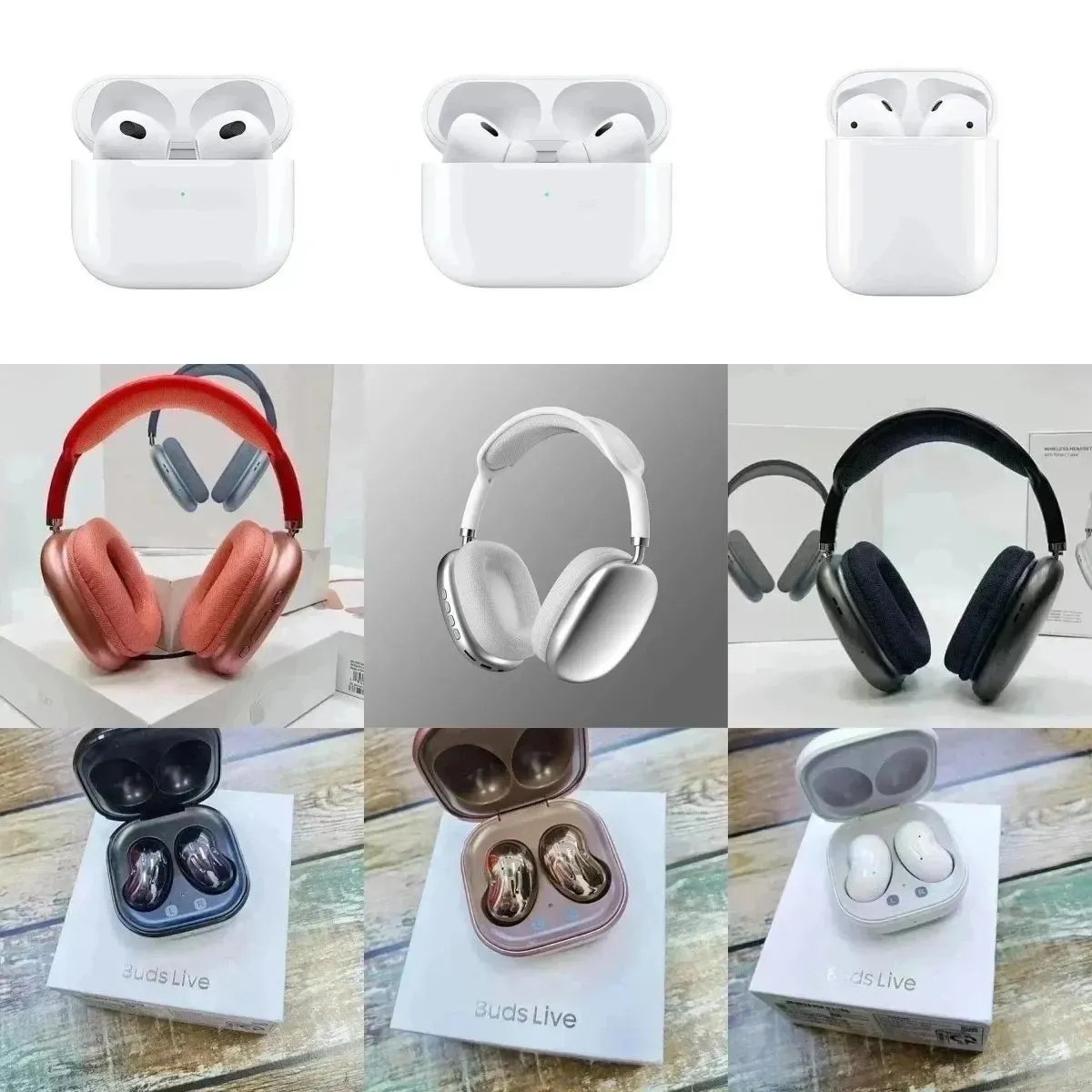 Apple AirPods Pro/AirPods Max/Buds Live Wireless Earphones [40 styles]