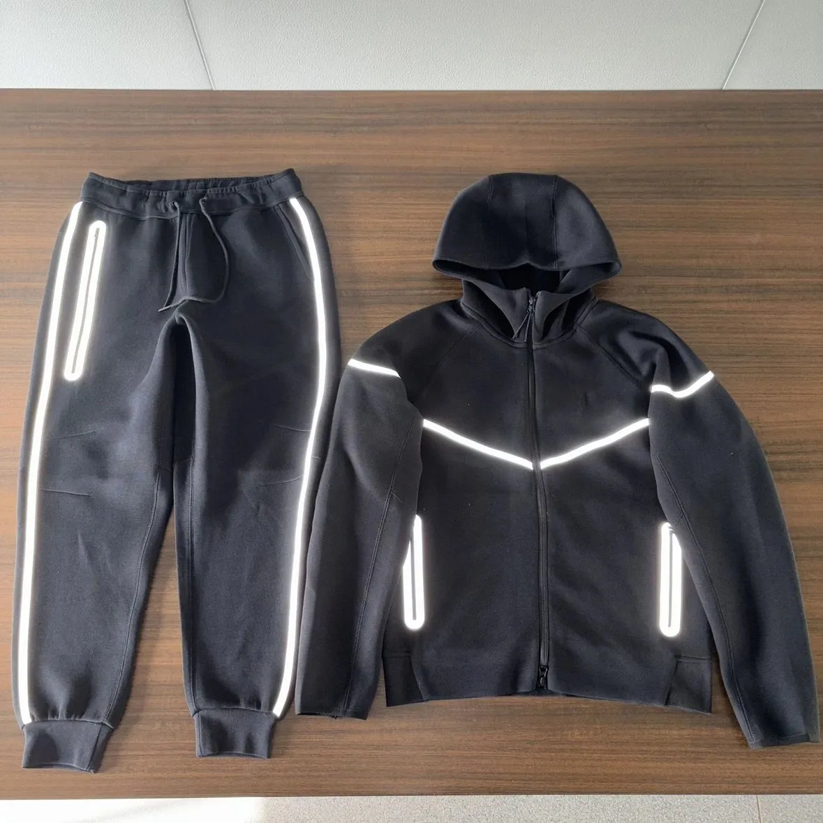 Reflective Stripe Hoodie & Jogger Set [40 styles]