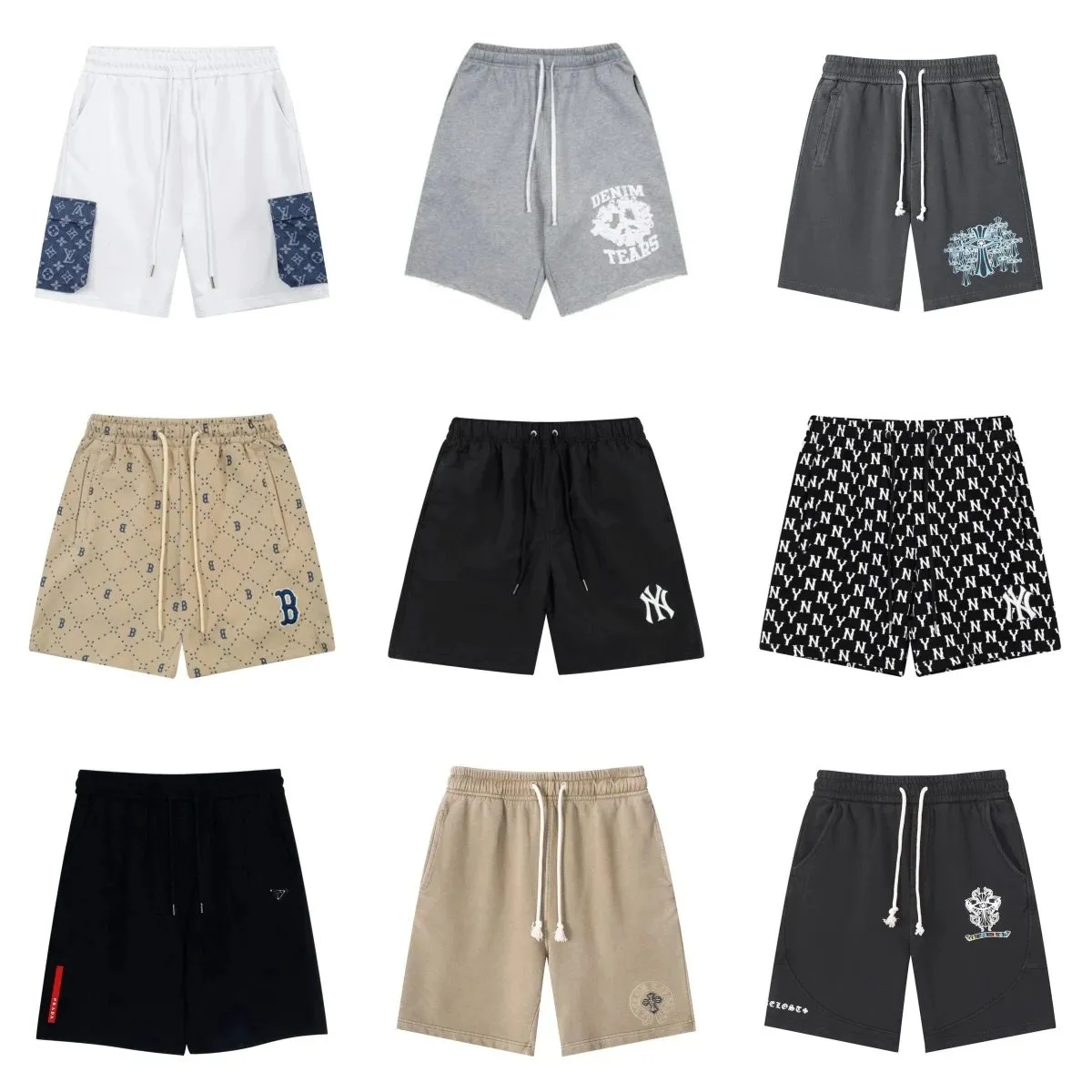 Various Brands Denim Tears / New York Yankees / Louis Vuitton-Inspired Shorts [40 styles]