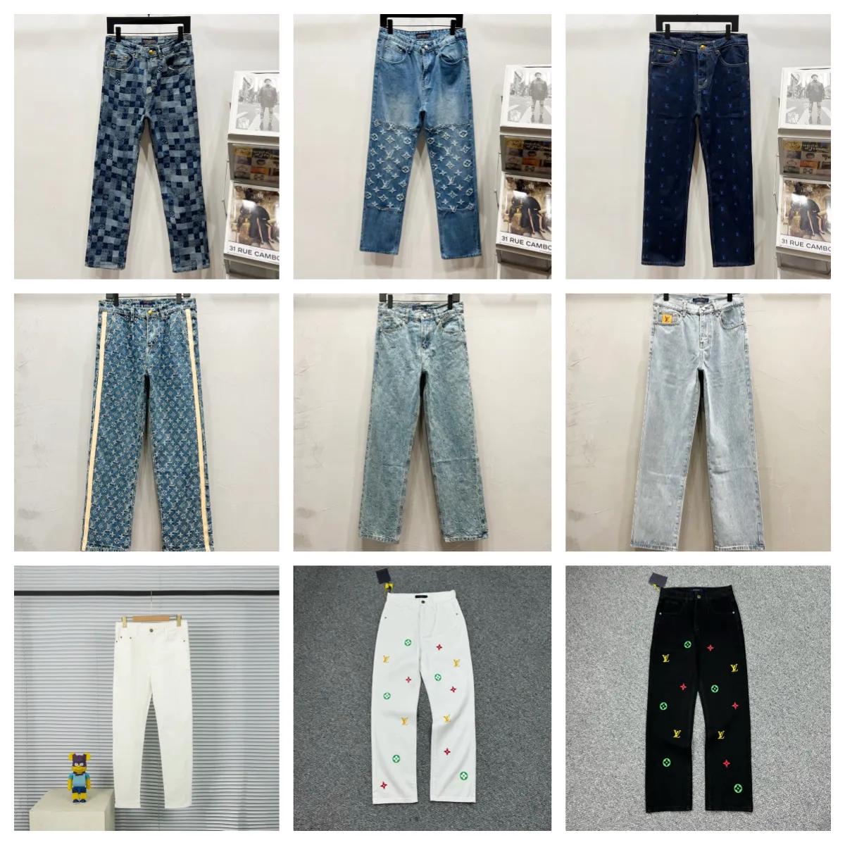 Louis Vuitton Monogram Denim Jeans [9 styles]