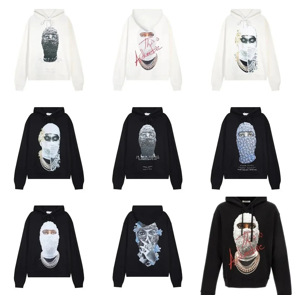 Balaclava Print Hoodies [39 styles]