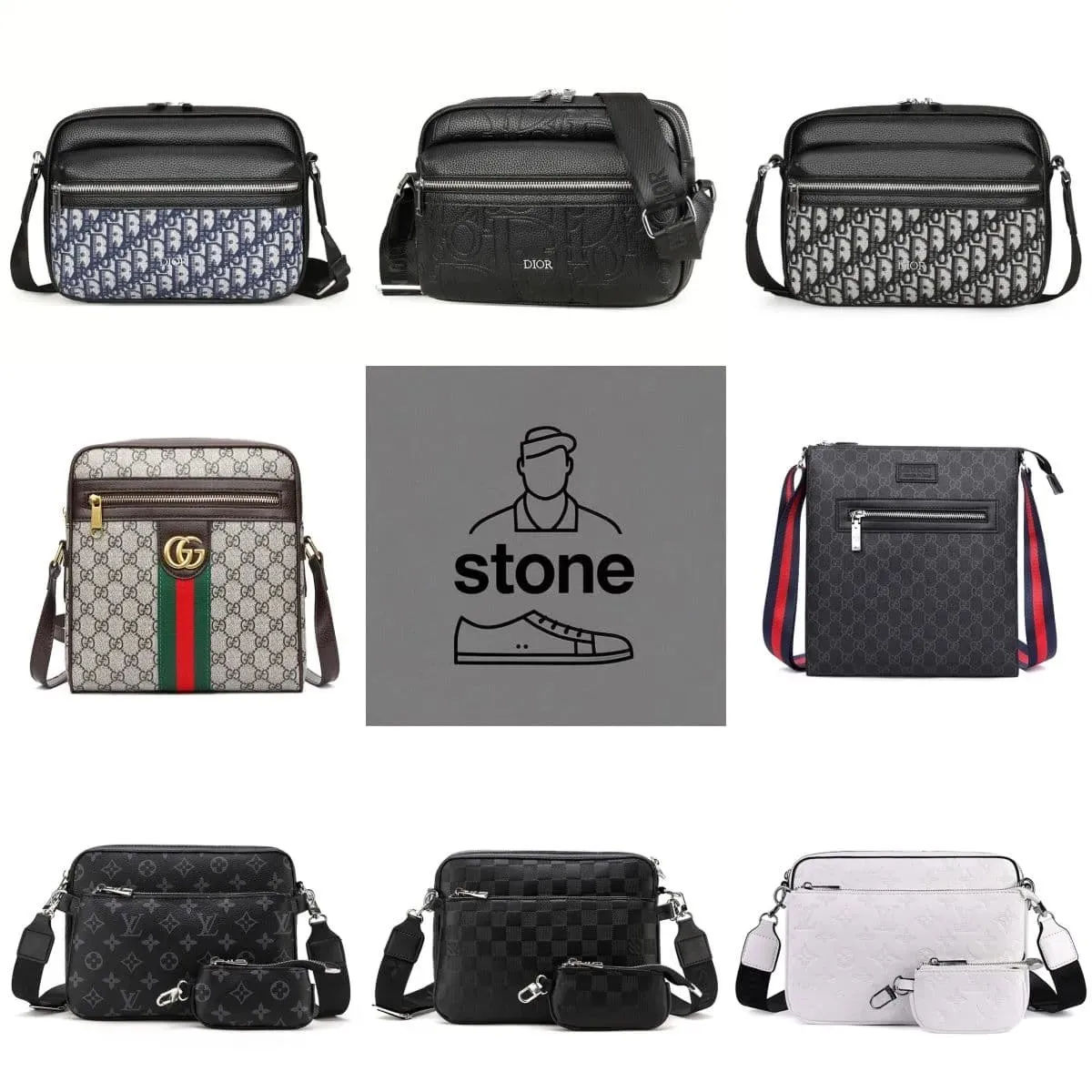Dior Oblique / Gucci GG Supreme / Louis Vuitton Monogram Crossbody Bags [40 styles]