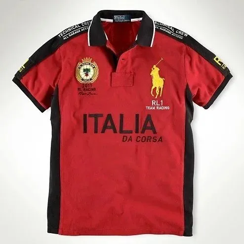 Polo Ralph Lauren RL1 Team Racing Italia Da Corsa Polo Shirt