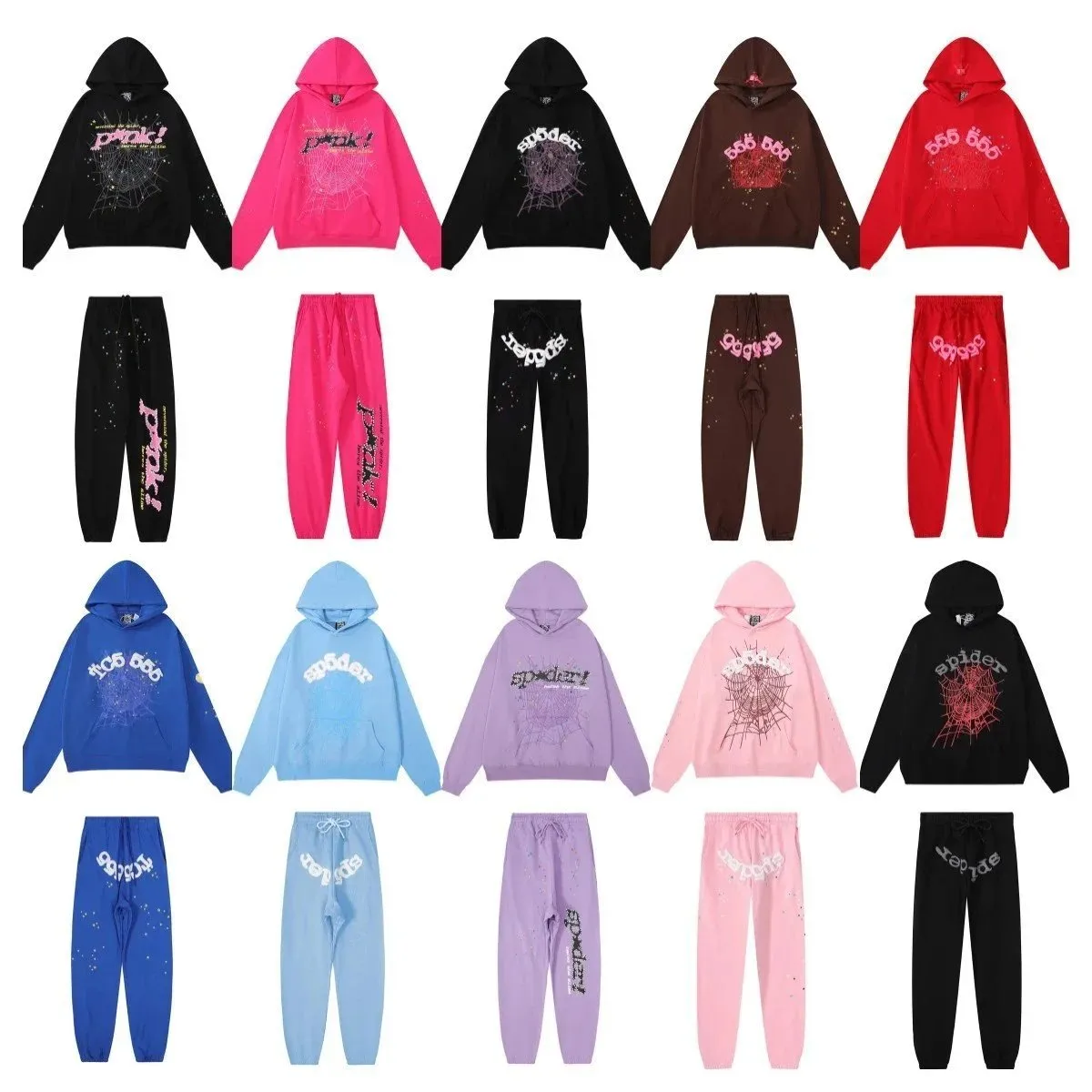 Spider Web Hoodie & Jogger Set [32 styles]