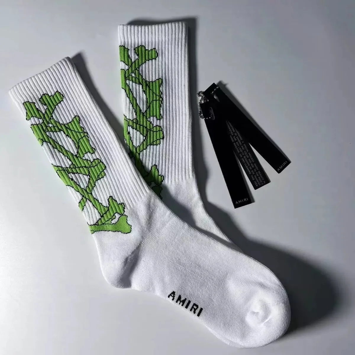 AMIRI Green Logo Crew Socks