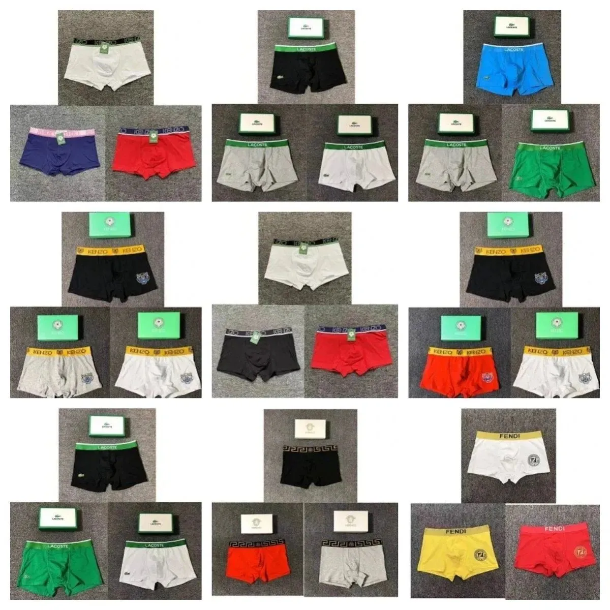 Lacoste, Kenzo, Versace, Fendi Underwear [34 styles]