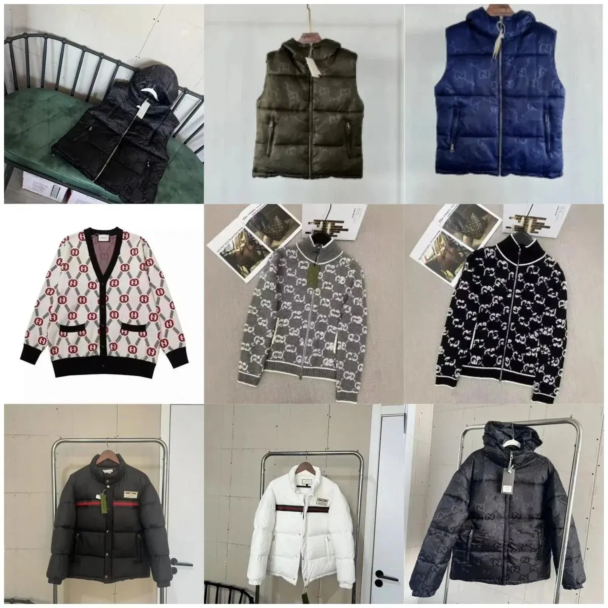 Gucci GG Supreme Down Jacket/Down Vest/Knitted Sweater [35 styles]