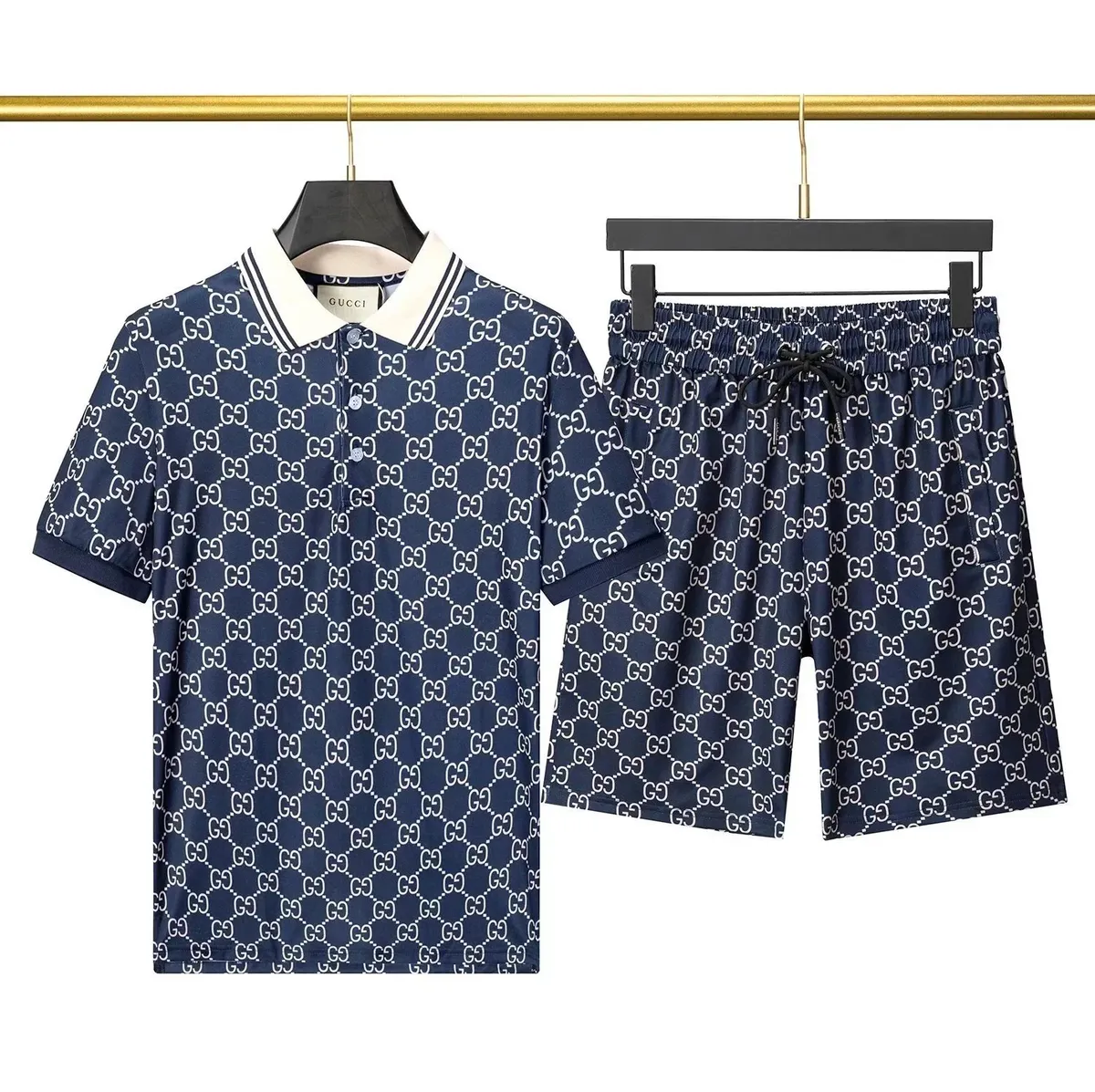 Gucci GG Supreme Polo Shirt/Shorts Set [7 styles]