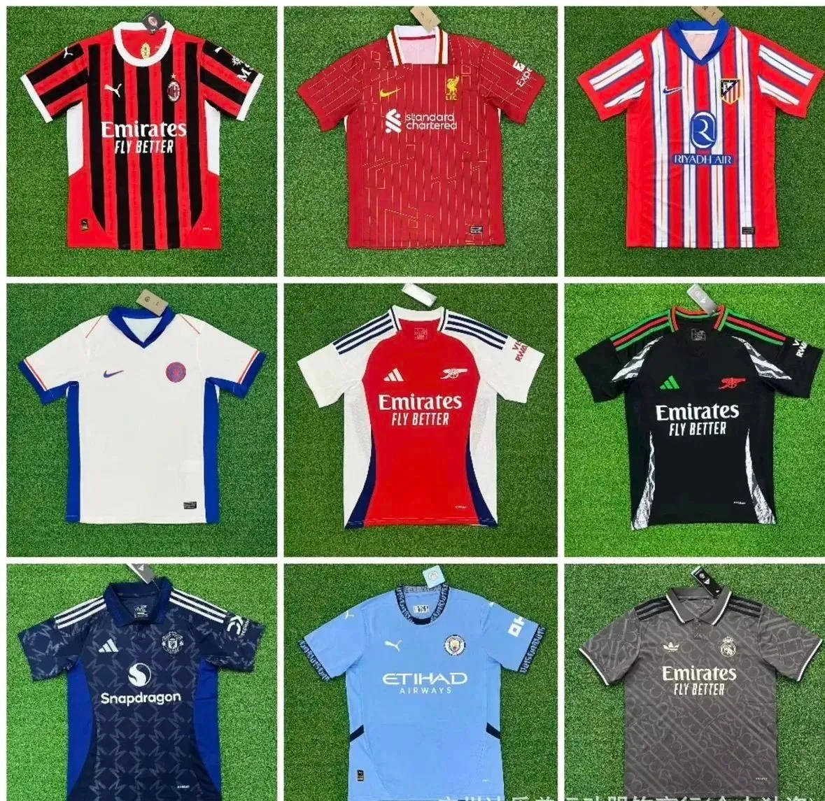 AC Milan / Liverpool / Atlético Madrid / Chelsea / Arsenal / Manchester United / Manchester City / Real Madrid Home/Away Jerseys [36 styles]