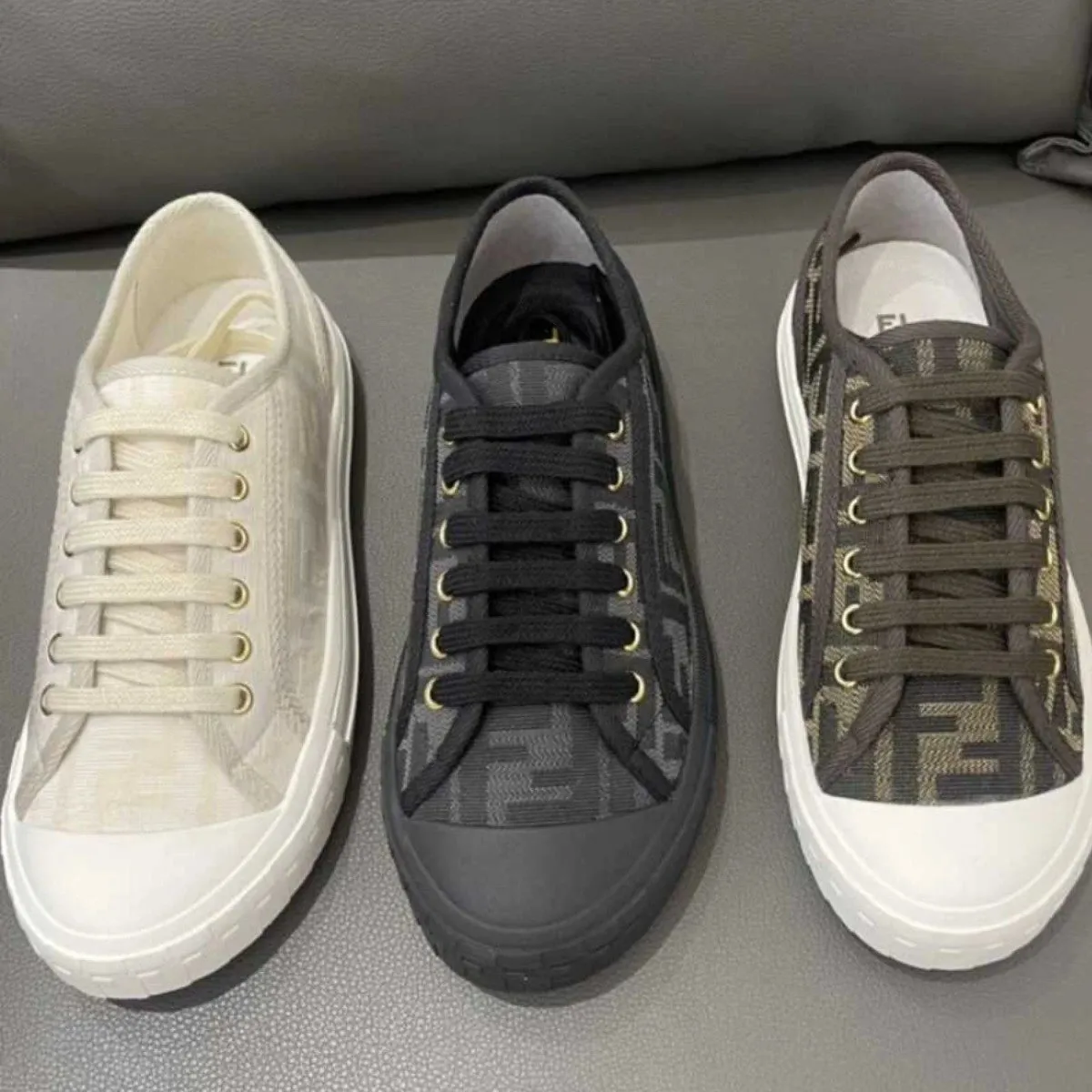 Fendi FF Canvas Sneakers [3 styles]