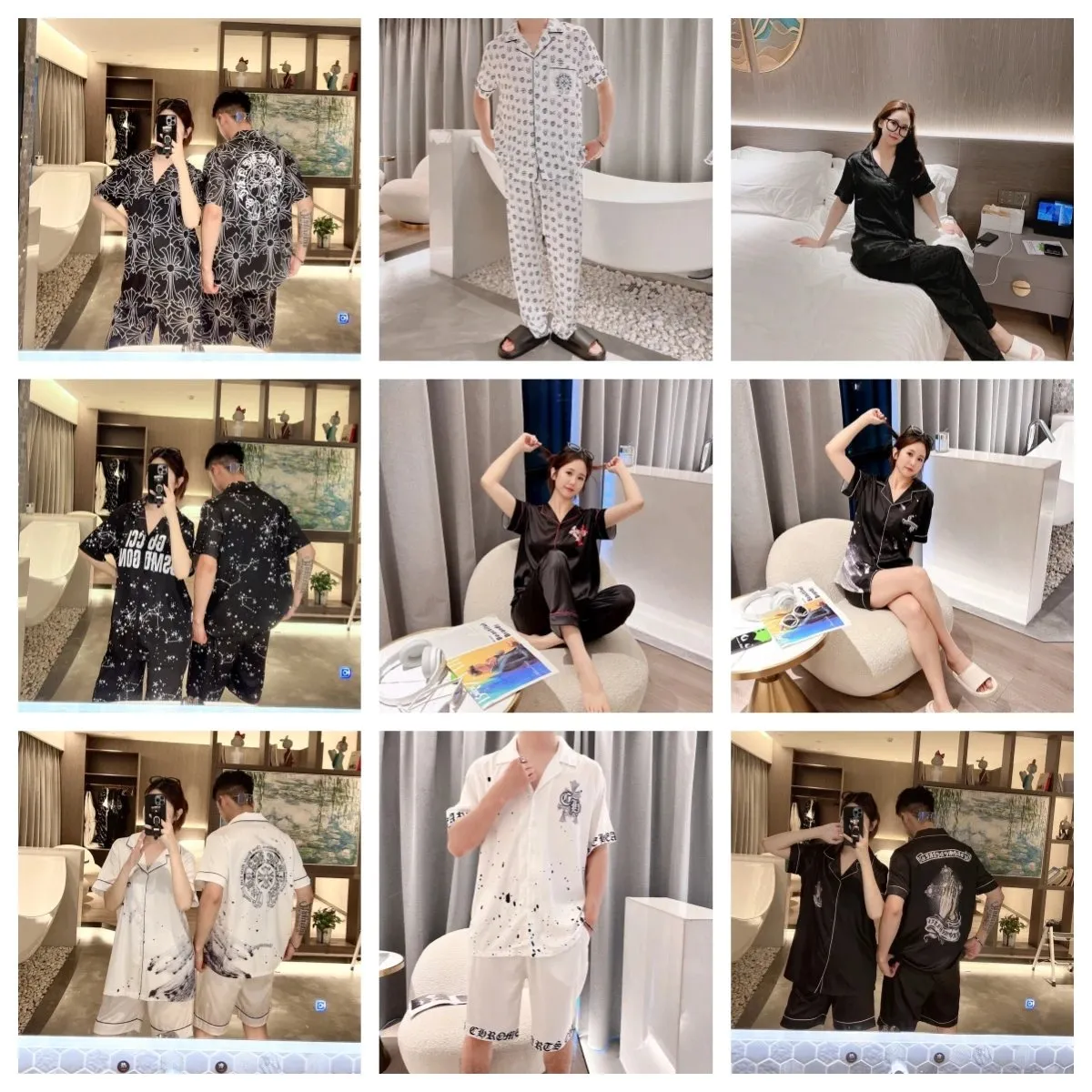 Silk Satin Pajama Set [9 styles]