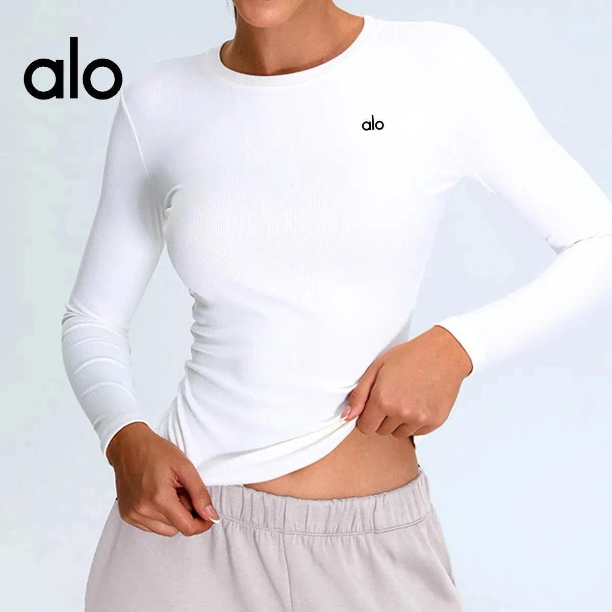 Alo Ribbed Long Sleeve T-Shirt [5 styles]