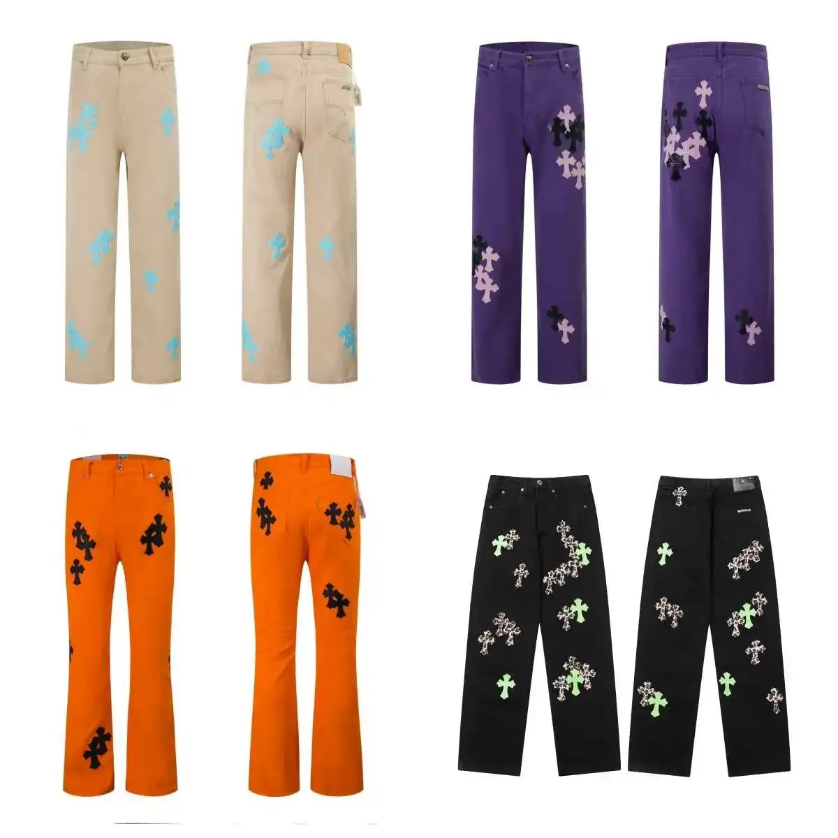 Chrome Hearts Cross-Embroidered Denim Pants [4 styles]