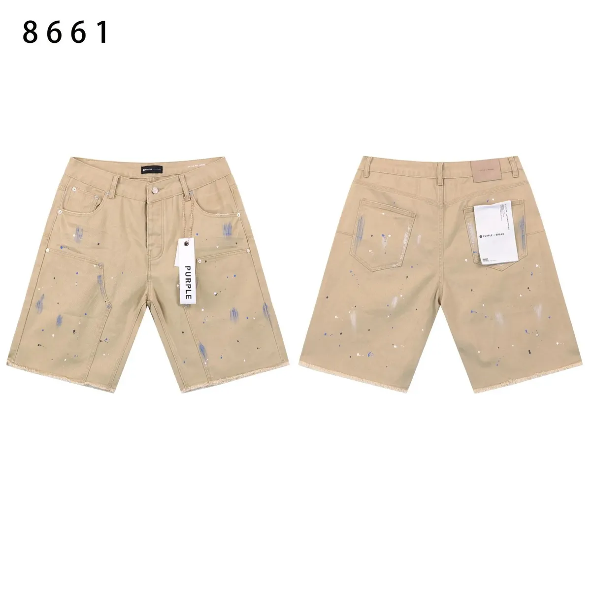 Purple Brand Paint Splatter Shorts