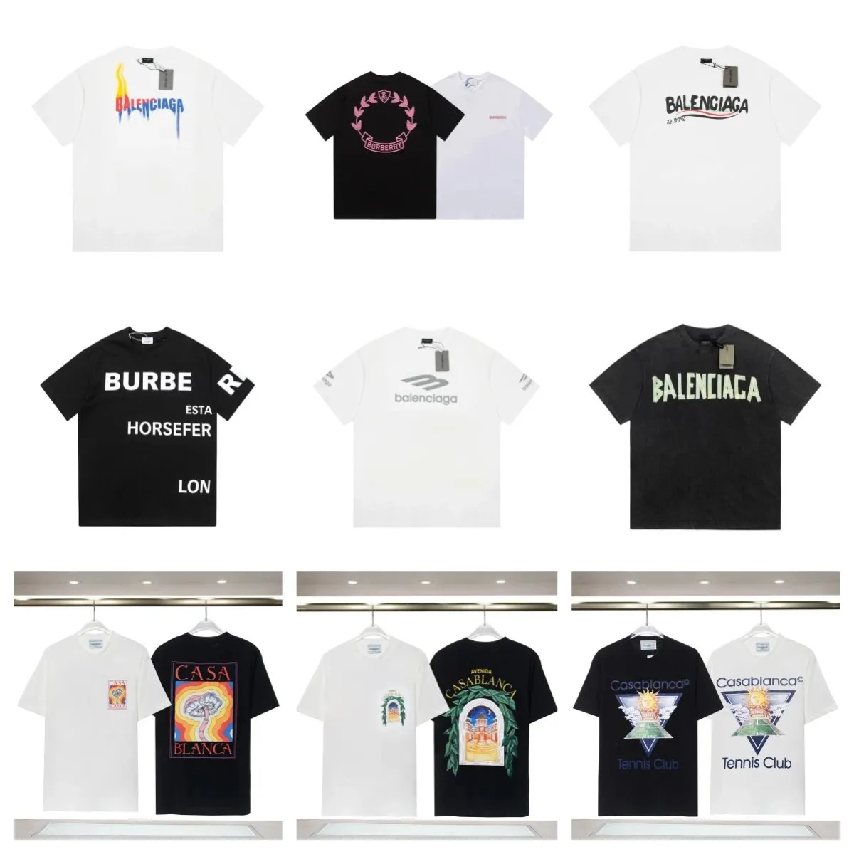 Balenciaga and Burberry Graphic T-Shirts [40 styles]