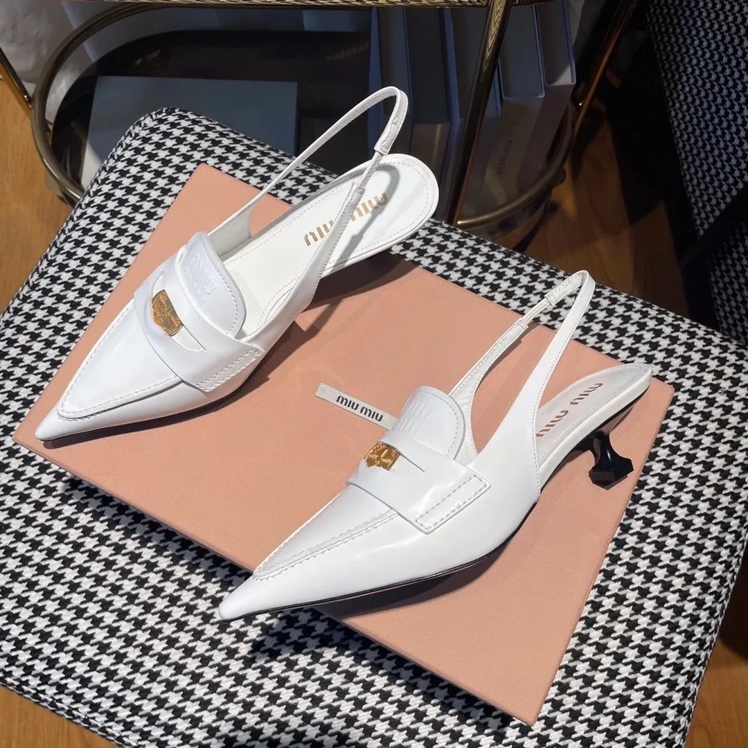 Miu Miu Pointed Toe Slingback Heels [4 styles]