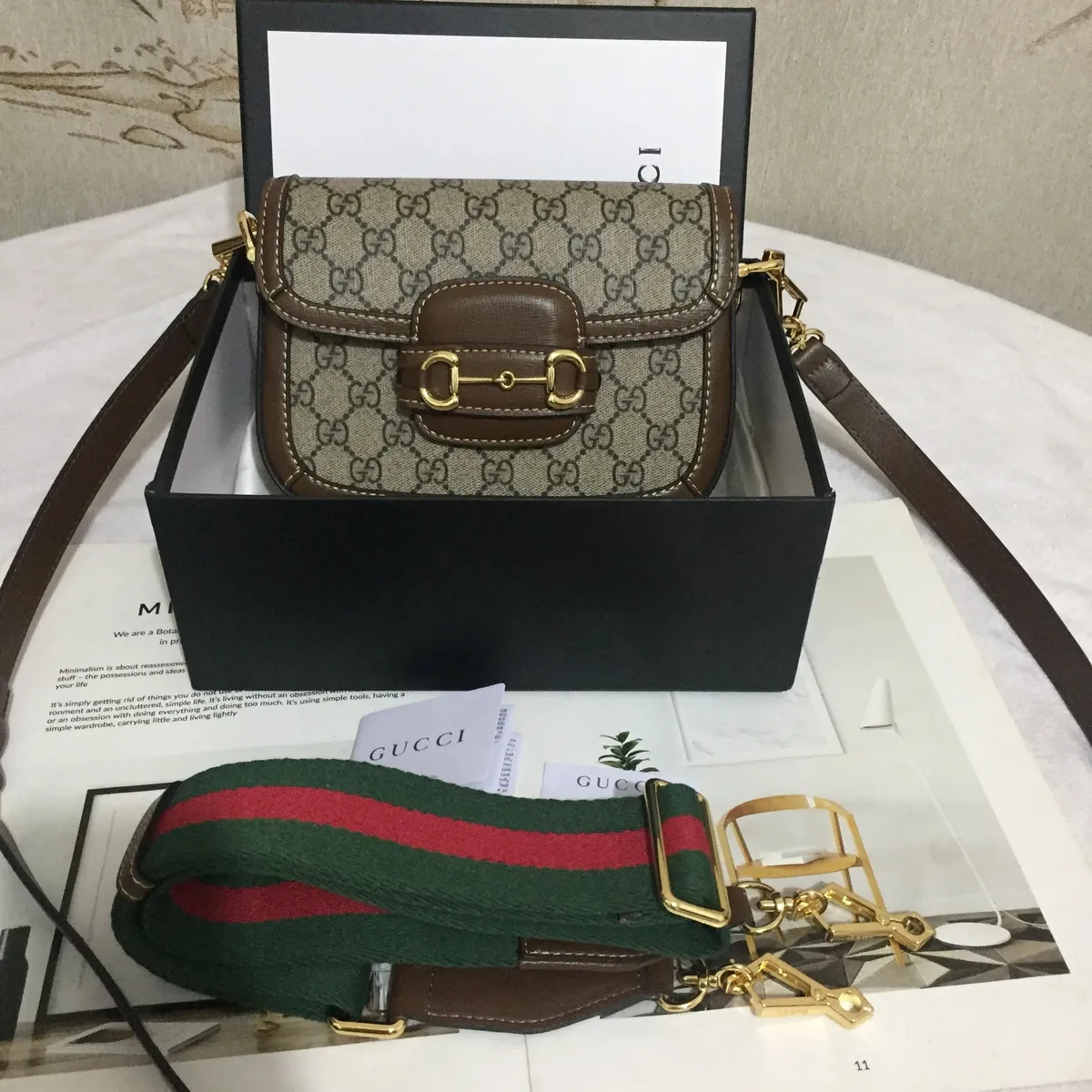 Gucci GG Supreme Horsebit 1955 Mini Shoulder Bag [2 styles]