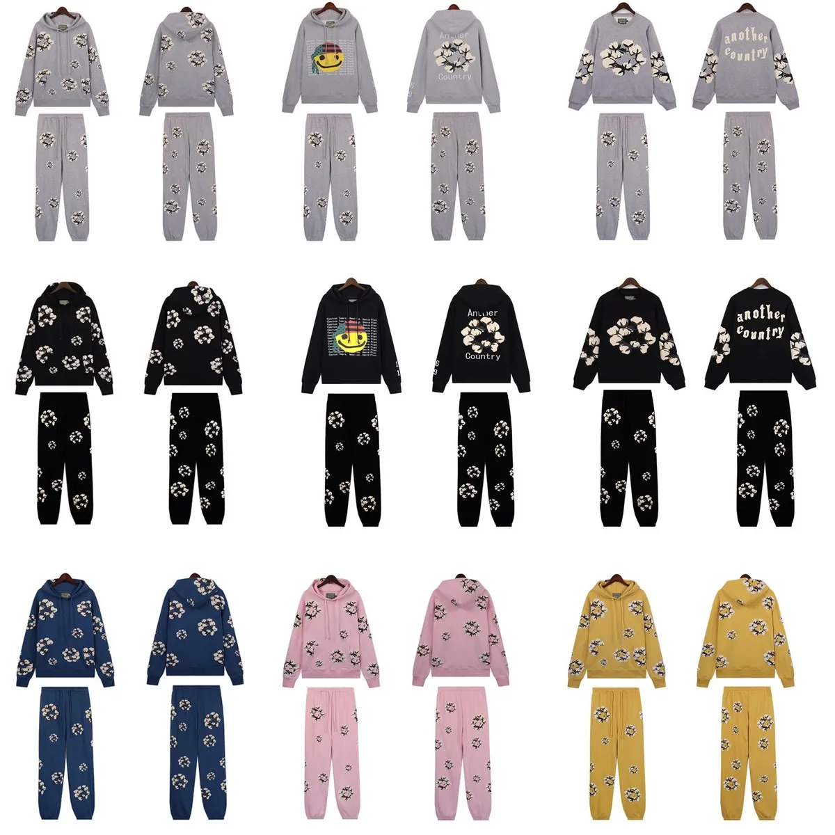 Another Country Floral Print Hoodie & Jogger Set [33 styles]