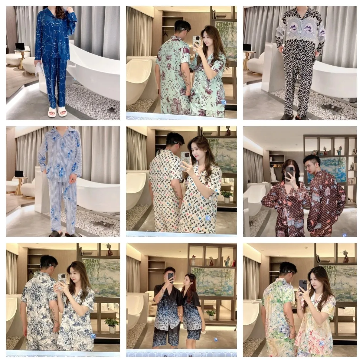 LV Monogram Print Pajama Sets [9 styles]