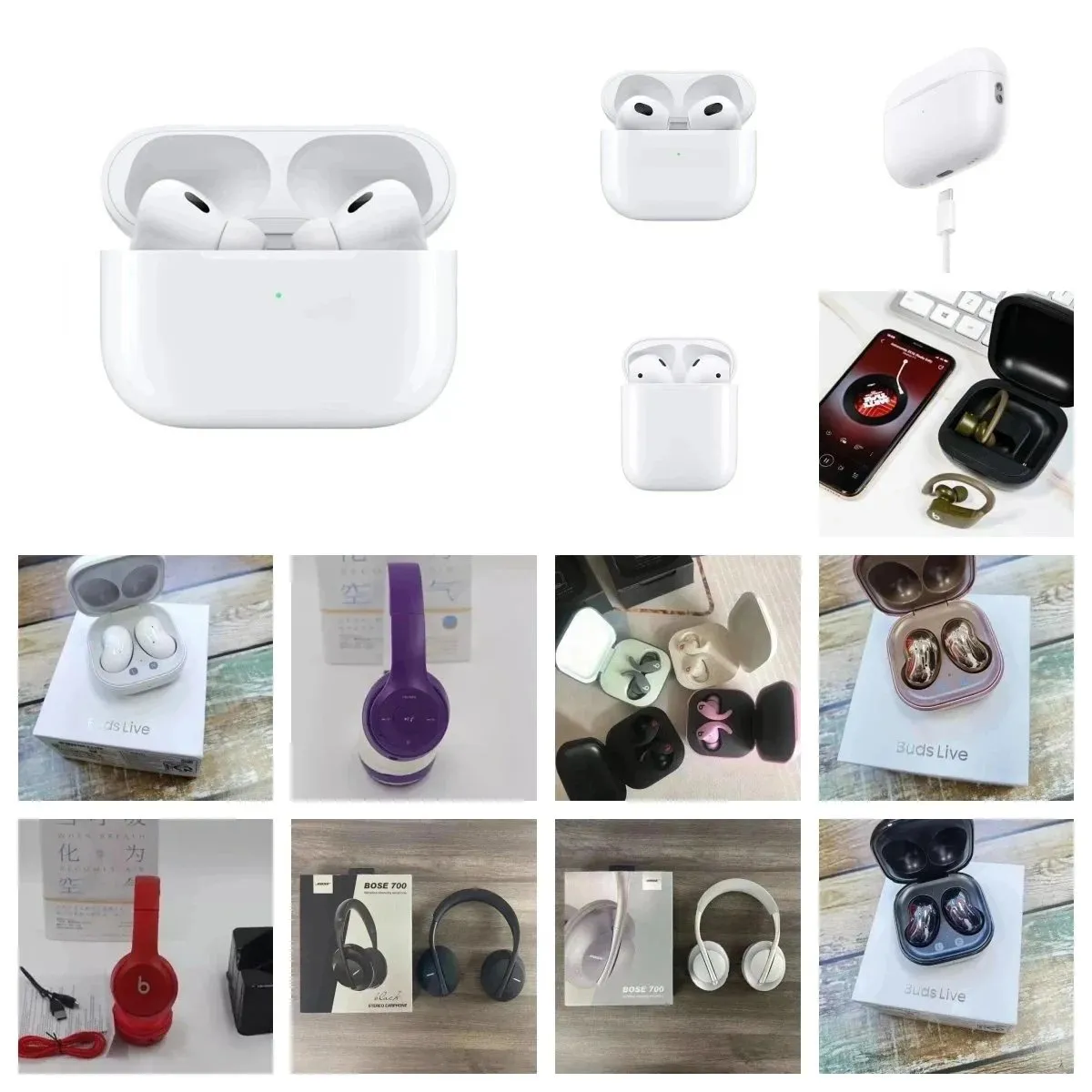 Apple AirPods Pro / AirPods / Samsung Buds Live / Beats Solo3 / Bose 700 Headphones [40 styles]