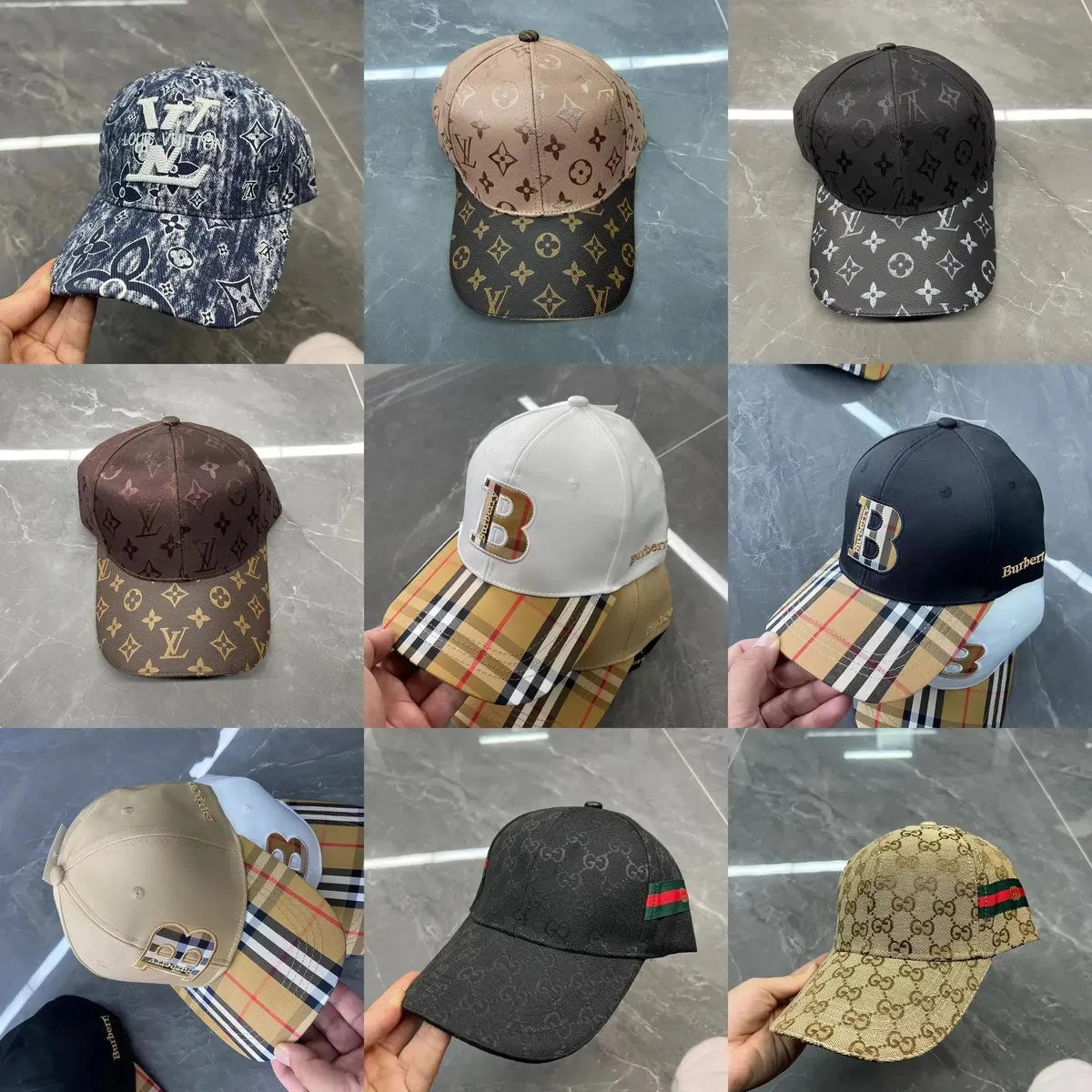 Burberry Gucci LV hat