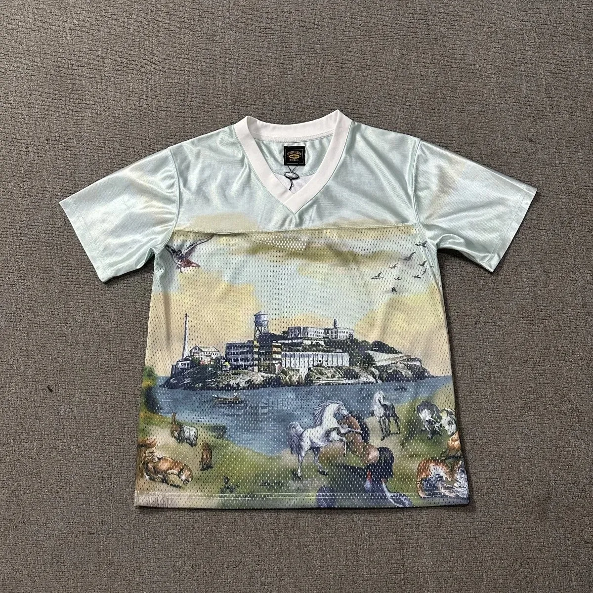 Mystery Brand Alcatraz Island Graphic Jersey