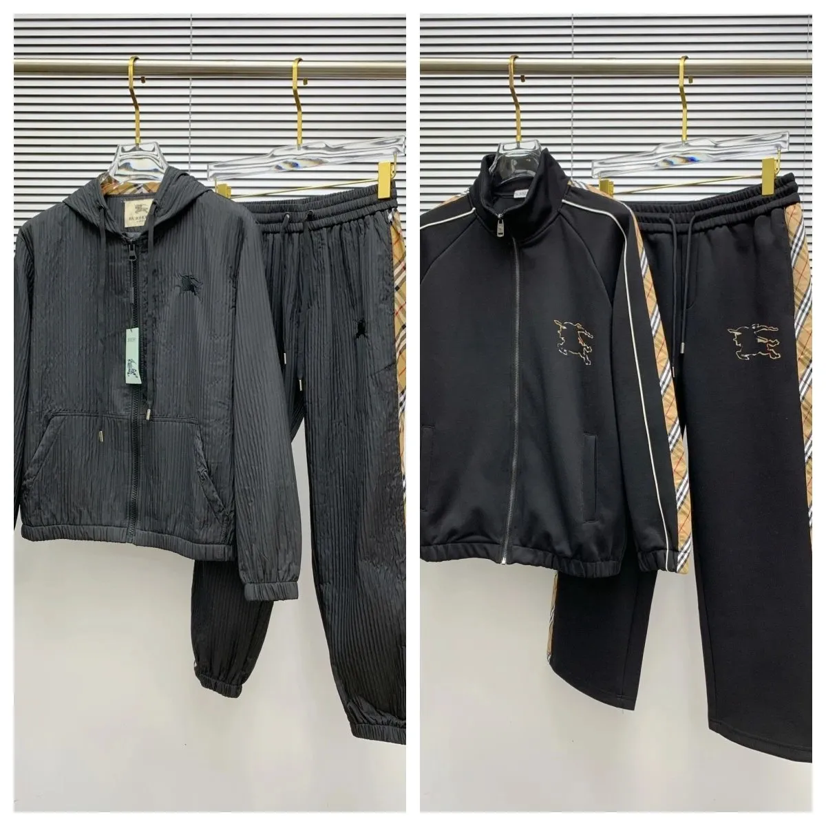 Burberry Equestrian Knight Embroidery Track Jacket & Pants Set [2 styles]