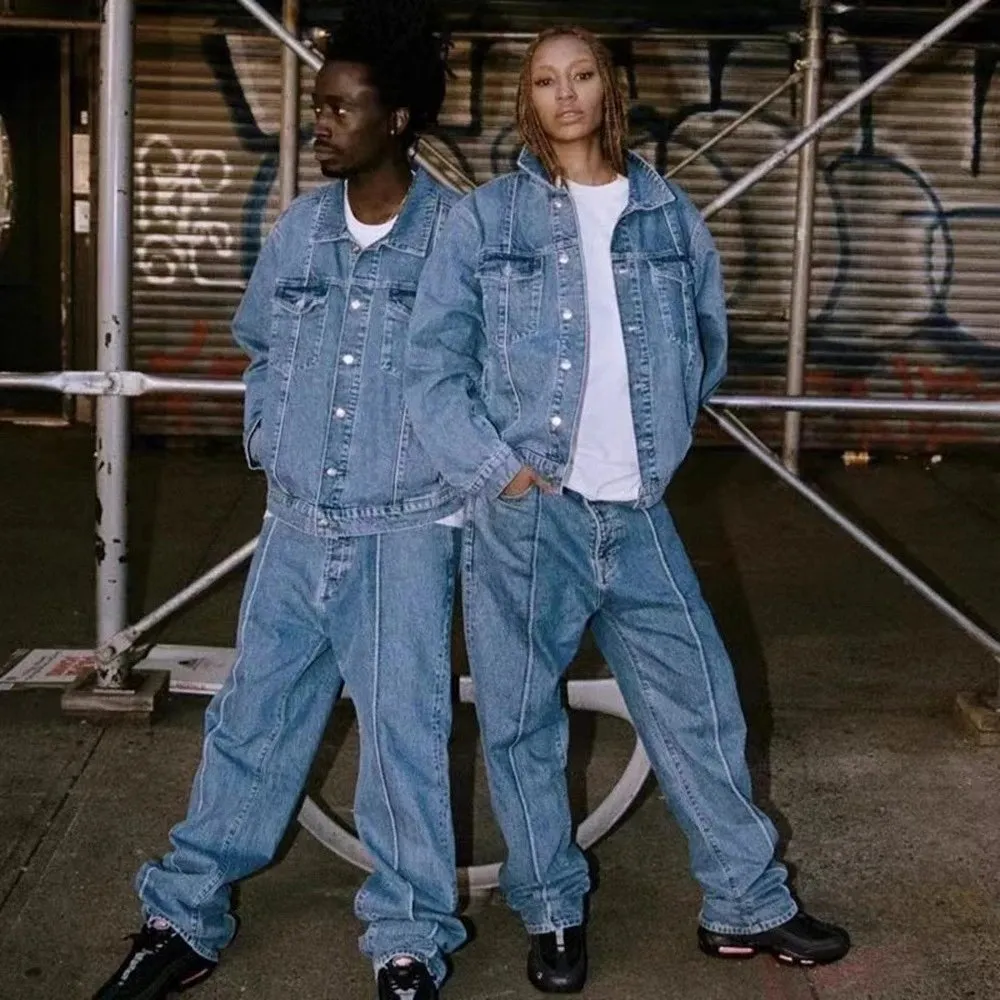 Denim Jacket and Pants Set [1 style]
