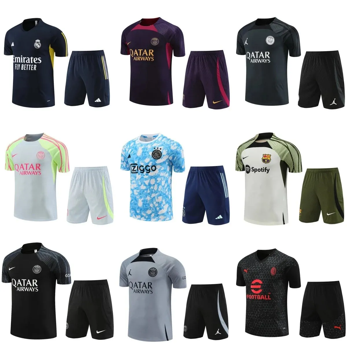 Real Madrid, PSG, Ajax, Barcelona, AC Milan Goalkeeper Jerseys/Shorts [39 styles]