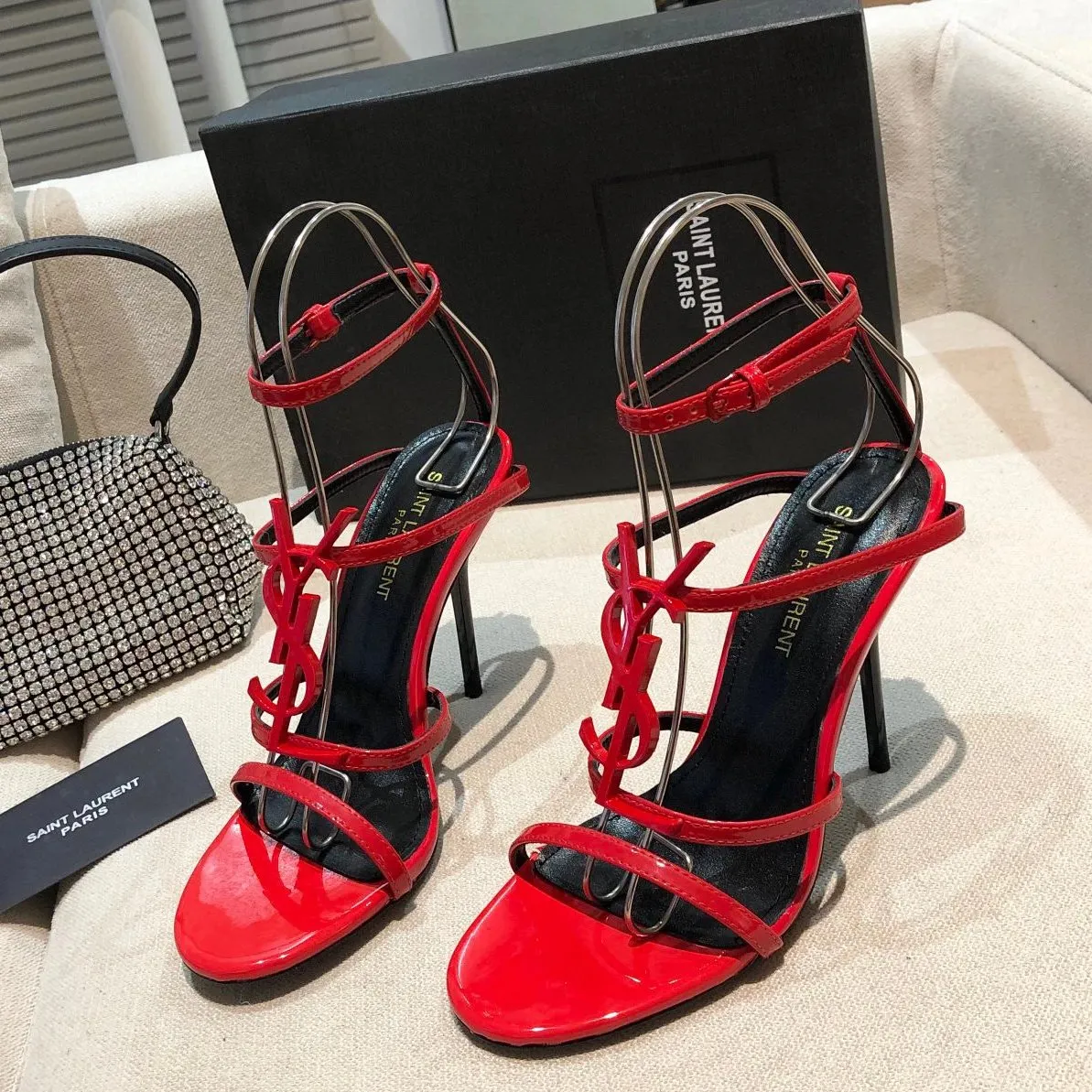 Saint Laurent YSL Cage Sandals [14 styles]