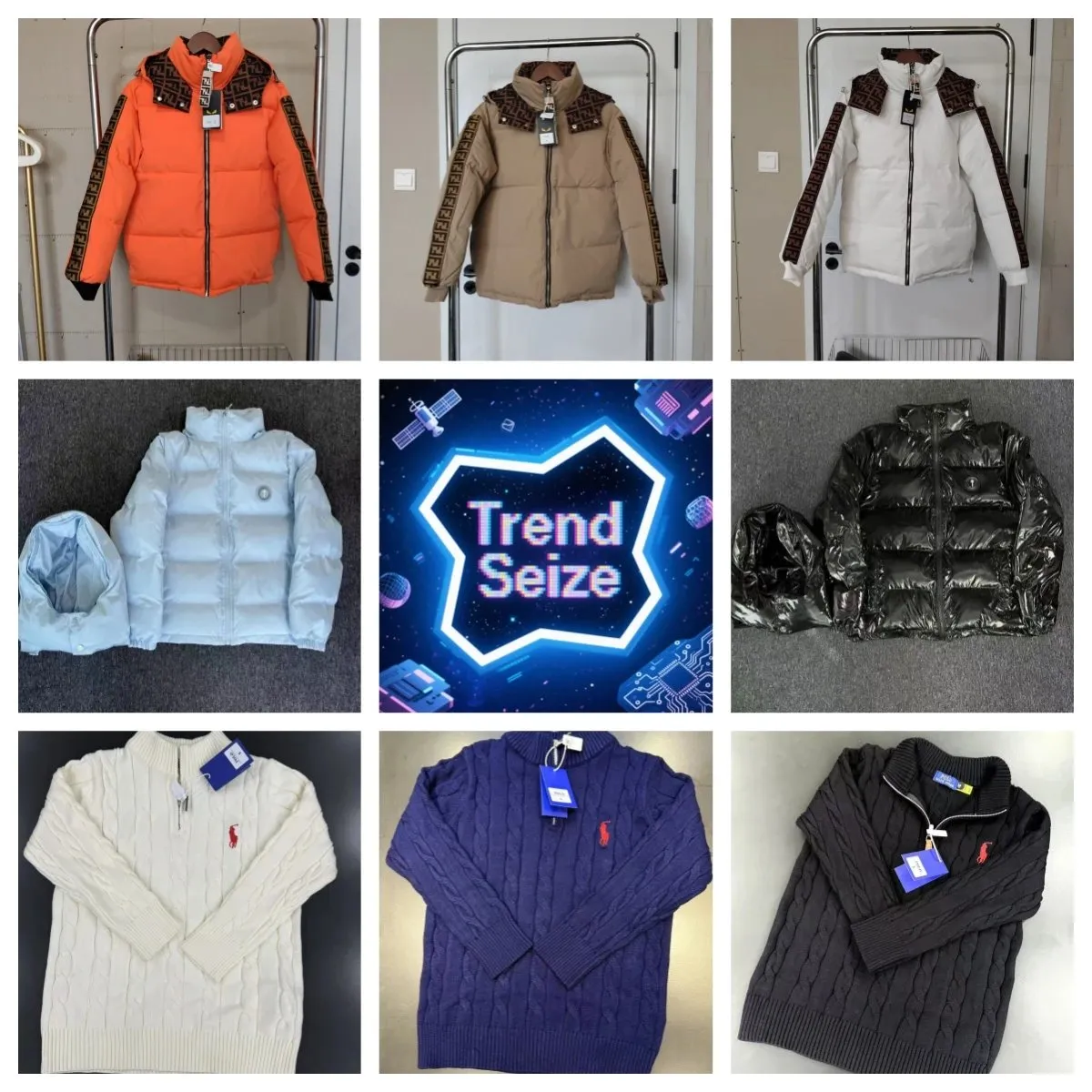 Fendi FF Logo Puffer Jackets / Polo Cable Knit Sweaters [38 styles]