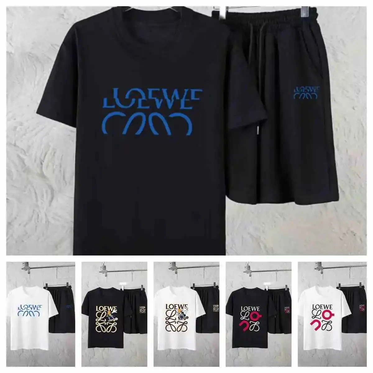Loewe Anagram T-Shirt/Shorts Set [6 styles]