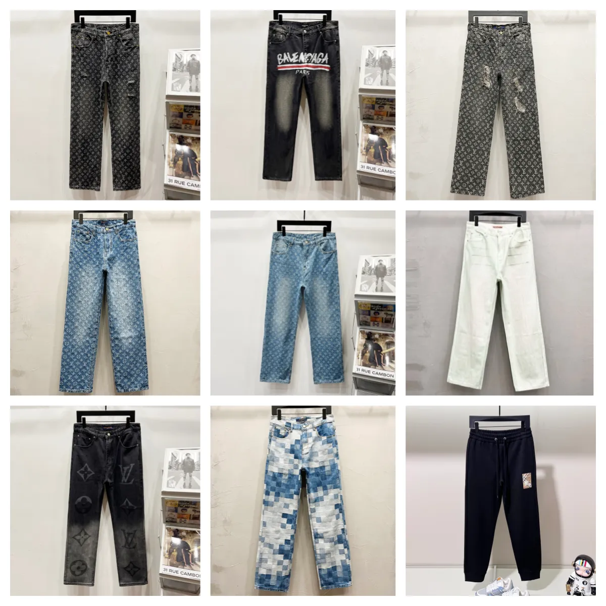 Louis Vuitton Monogram Denim Pants [9 styles]