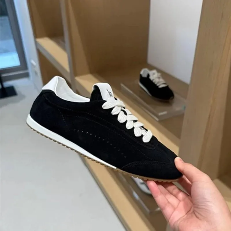 Black Suede Low-Top Sneakers [2 styles]