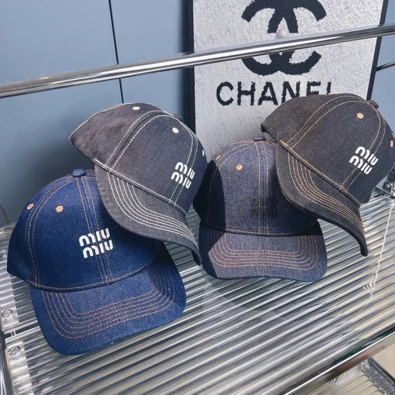 Miu Miu Denim Baseball Cap