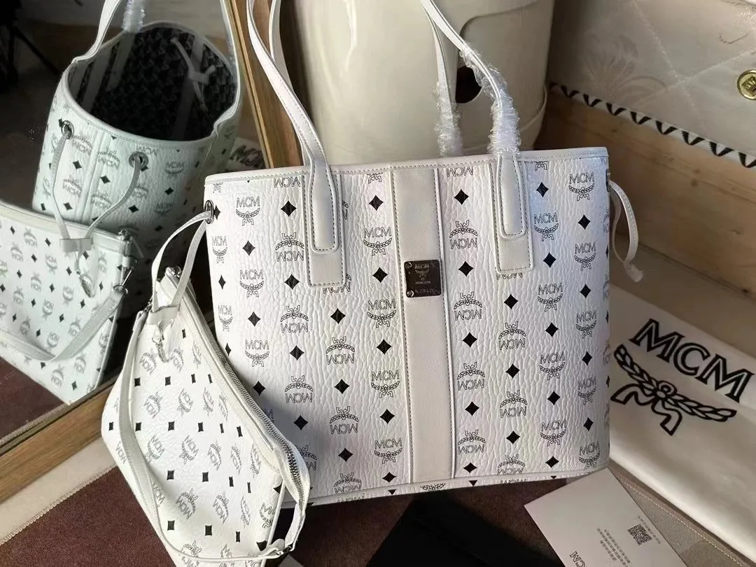 MCM Visetos White Tote Bag [1 style]