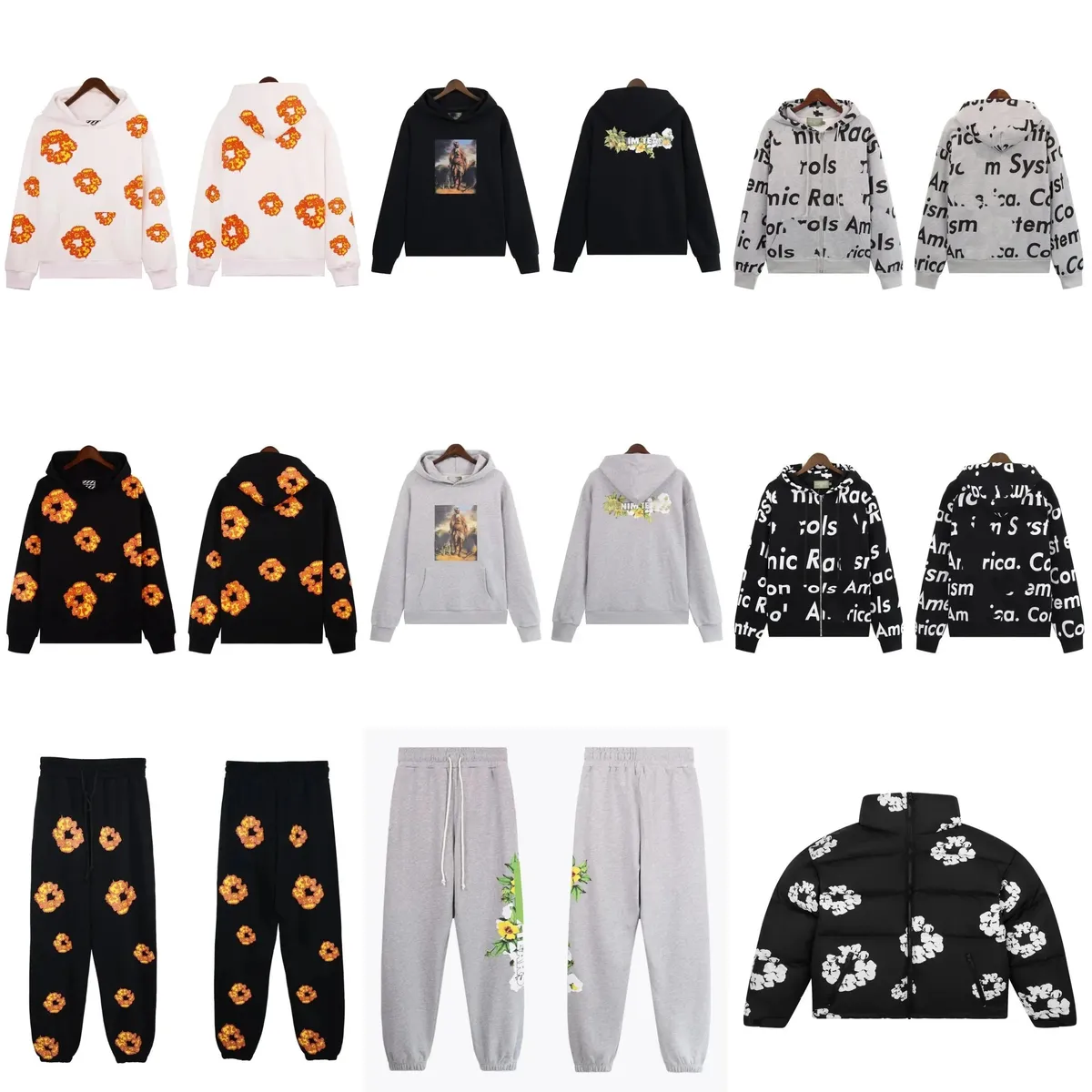 Floral Print Hoodies & Matching Pants [13 styles]