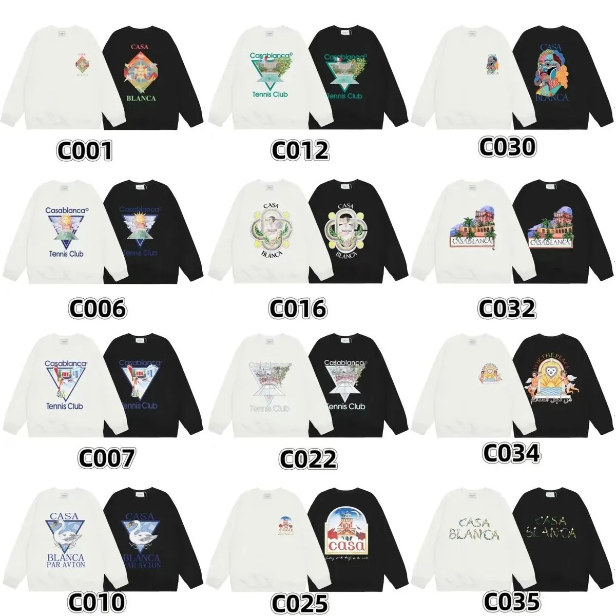 Casablanca Tennis Club Sweatshirts [24 styles]