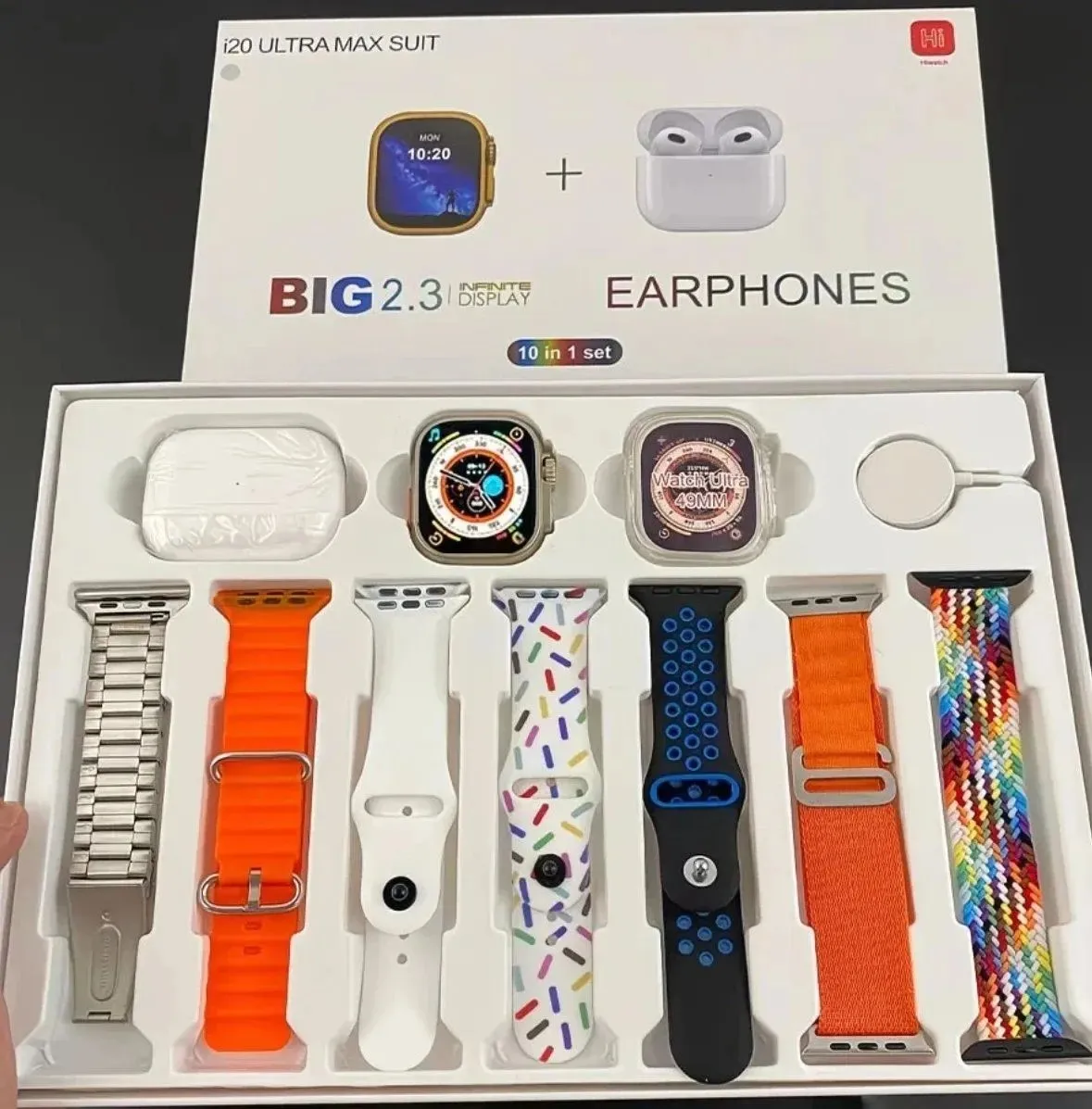 i20 Ultra Max Suit Smart Watch + Earphones [40 styles]