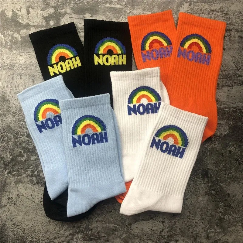 NOAH Rainbow Logo Socks