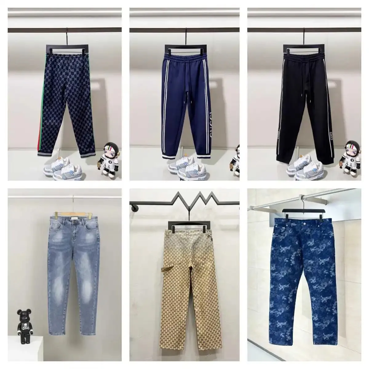 Gucci GG Supreme Track Pants & Denim Jeans [6 styles]