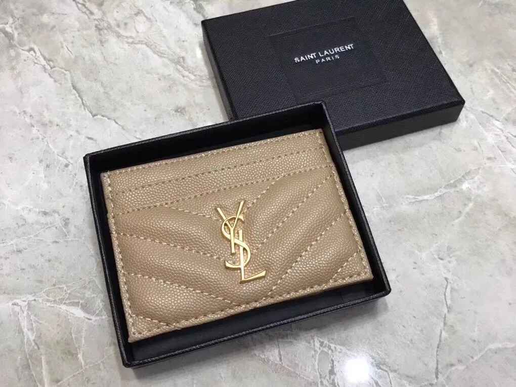 Saint Laurent Monogram Quilted Card Holder