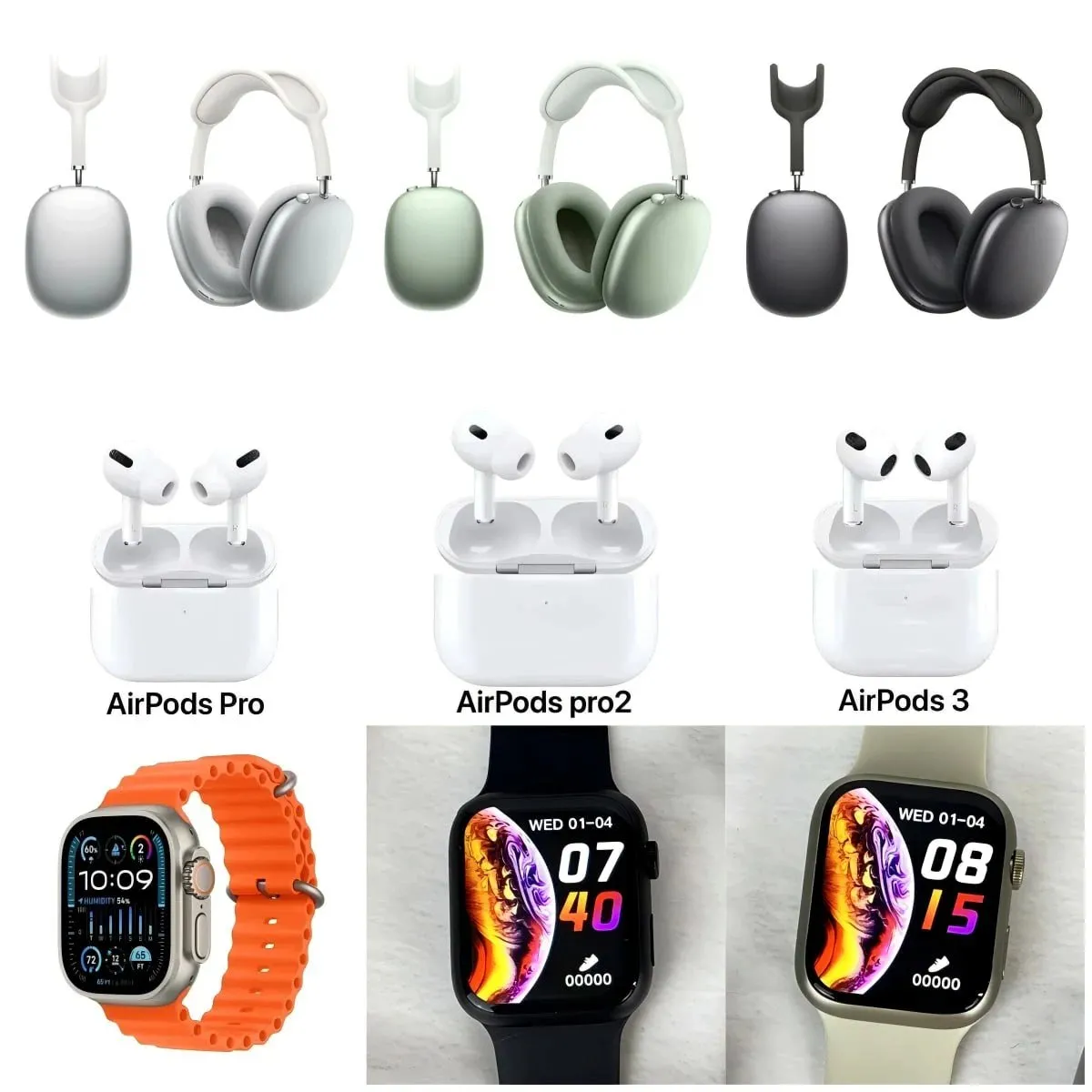 Apple AirPods Pro, AirPods Pro 2, AirPods 3, AirPods Max, and Apple Watch [30 styles]