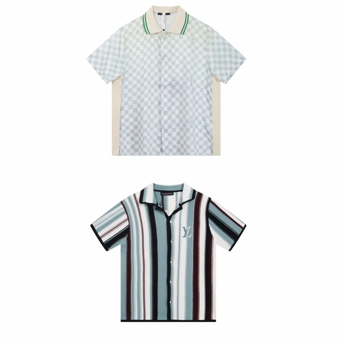 Louis Vuitton Checkerboard & Striped Polo Shirts [2 styles]