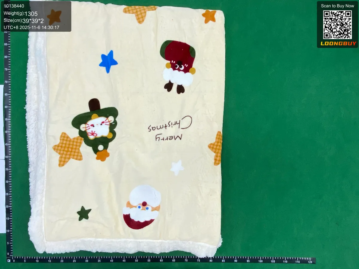 Cartoon Christmas Bear Coral Fleece Blanket Autumn and Winter Thickened Office Nap Blanket Kidsren's Sofa Cover Blanket