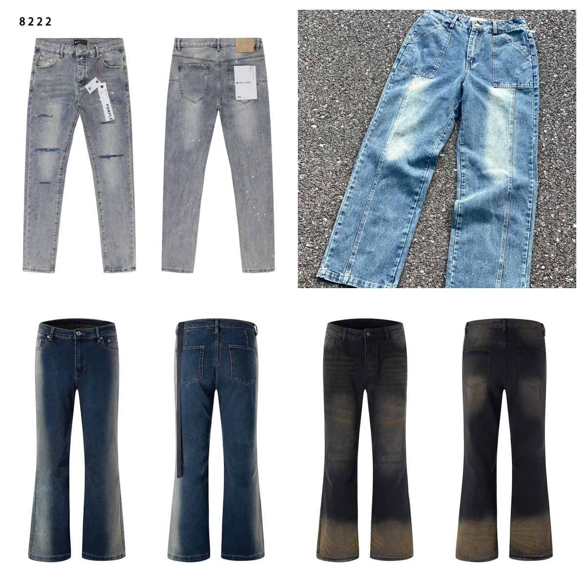 Purple Label Distressed & Gradient Denim Jeans [4 styles]