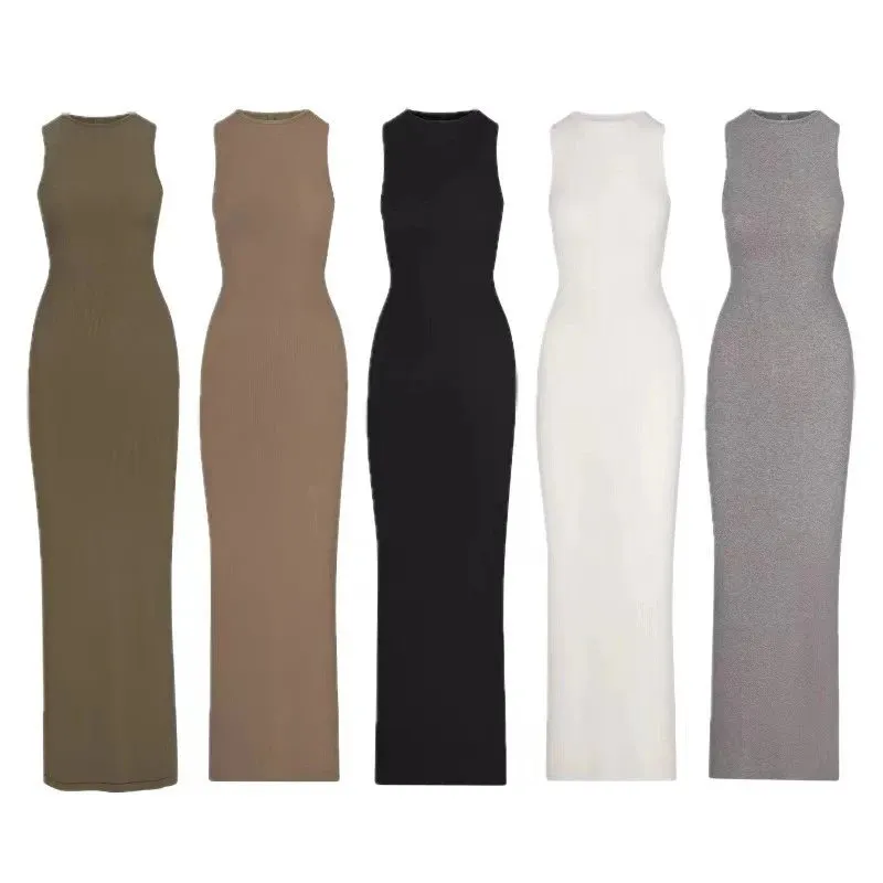 Sleeveless Ribbed Maxi Dress [5 styles]